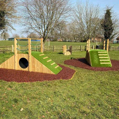 Discovery Timber Play Ltd on Instagram: “2 x Tunnel Mounds all installed in Brill, near Aylesbury. Part of a huge playground project that will get underway in the summer. Watch…” Dog Outdoor Area, Dog Playground Backyard Diy, Dog Spaces Outdoor, Dog Backyard Playground, Dog Park Design, Dog Daycare Design, Flower Tunnel, Dog Daycare Business, Puppy Playground