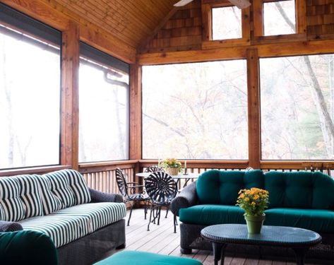 Enclose A Screened In Porch, Enclose Porch Into A Room, Screen Porch Winterizing, Closing In Screened In Porch, How To Enclose A Screened In Porch, Plastic For Screened In Porch, Screened Porch With Windows, Screen Porch Renovation, Updating Screened In Porch