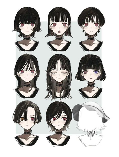 Different Hair Styles, Pelo Anime, Drawing Hair Tutorial, Manga Hair, Hair Sketch, Different Hair, 캐릭터 드로잉, Anime Hair, Hair Reference