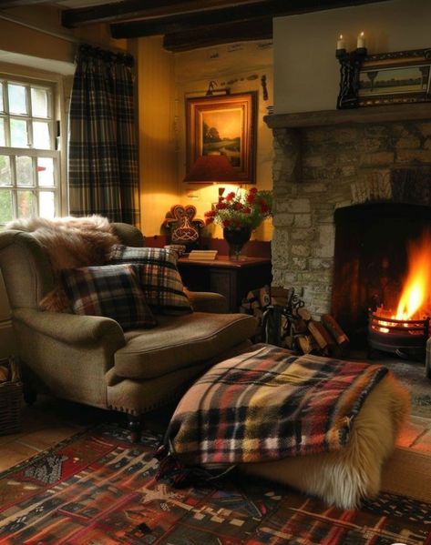 English Country Decor Living Room, Bohemian Chic Living Room, Living Slow, Cottage Cozy, Cozy Lifestyle, English Cottage Decor, Baking Homemade, English Cottages, Cosy Interior