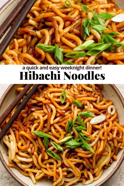 Osaka Noodles Recipe, Wooden Skillet Recipes, Hibachi Noodle Recipe, Hibachi Lo Mein Noodles, Gluten Free Hibachi Noodles, How To Make Hibachi Noodles, Japanese Steakhouse Noodles, Japanese Hibachi Noodles, Hibachi Ramen Noodles