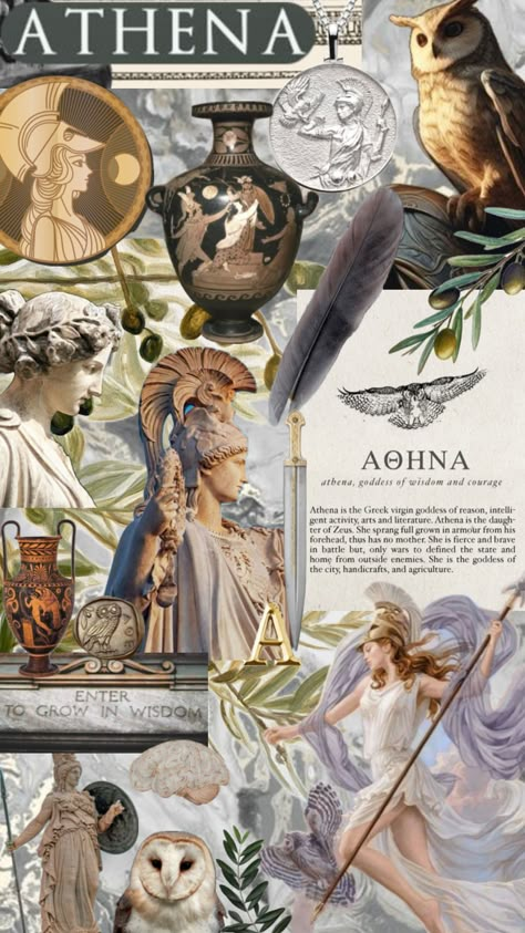 #athena #aesthetic #pretty #greek #mythology #vibes #history #pretty #warrior #collage History Aesthetic Wallpaper, Greek Mythology Athena, Athena Moodboard, Athena Painting, Greek Goddess Background, Athena Goddess Aesthetic Wallpaper, Greek Mythology Moodboard, Greek Gods Aesthetic, Greek Mythology Collage