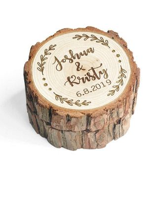 Personalized Rustic Wood Ring Box (103224809) - JJ's House Ring Box Rustic, Rustic Ring Bearers, Wood Ring Box Wedding, Ring Box Wedding Rustic, Ring Bearer Gift, Ring Box Proposal, Engraved Ring Box, Wedding Ring Bearer Boxes, Personalized Ring Box