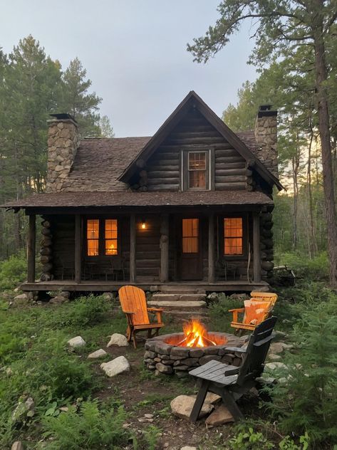 Small Cabin Exterior, Cabin In The Woods Aesthetic, Washington Cabin, Woods Cottage, Cabin In The Forest, Cabin Houses, Log Cabin Exterior, House In The Country, Cabin Style Homes