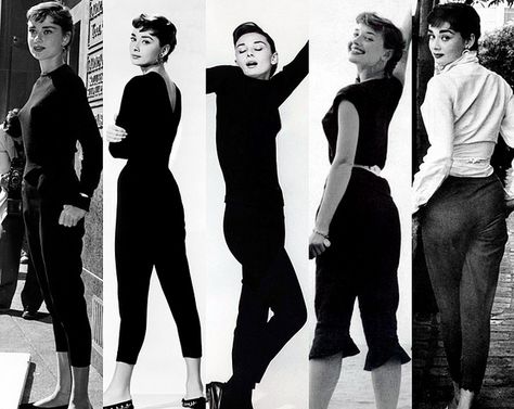 audrey hepburn shows how to work the capri pant Beatnik Style, Audrey Hepburn Style, Pedal Pushers, Hepburn Style, Fashion And Beauty Tips, My Fair Lady, Fair Lady, 1950s Fashion, Audrey Hepburn