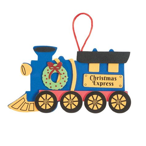 Christmas Train Ornament Craft Kit Christmas Train Crafts Preschool, Polar Express Ornament Craft For Kids, Christmas Train Door Decoration, Train Ornaments Diy Kids, Kids Crafts Ornaments, Train Crafts, Christmas Express, Globe Crafts, Train Ornament