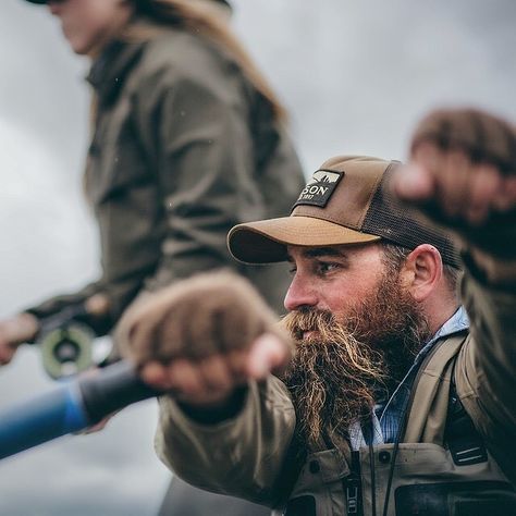 Hunting Lifestyle, Long Beard, Rugged Men, Hipster Man, Boy Poses, Man Up, Mesh Cap, Outdoor Fashion, Dark Tan