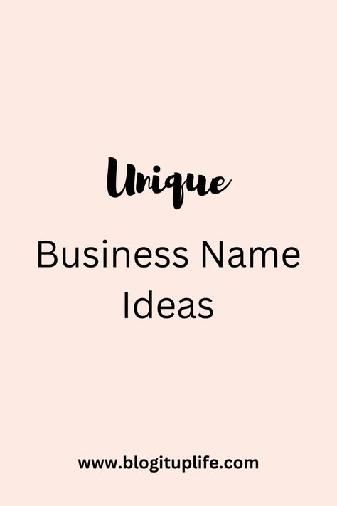 Here is a list of unique business name ideas. Naming Your Business Ideas, How To Name Your Brand, Funky Names For Business, Company Names Ideas Business, Y2k Business Name Ideas, Cute Brand Names, Business Page Name Ideas, How To Come Up With A Business Name, Business Names For Beauty