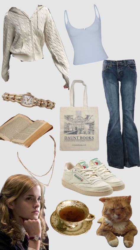 Outfit for Hermione Granger! #ootd #fit #harrypotter #hermione Hermione Granger Style, Emma Watson Outfits, Hermione Granger Outfits, Hermione Granger Aesthetic, Downtown Outfits, Movies Outfit, Comfy Fashion, Hermione Granger, Autumn Outfit