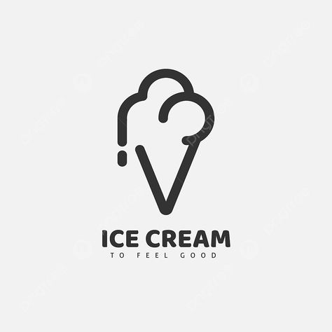 An ice cream cone represents the delightful and refreshing treat of ice cream available at the park Vector Ice Cream, Logo Ice Cream, Ice Cream Logo, Bloxburg Decals, Best Ice Cream, An Ice Cream, Clothing Logo, Ice Cream Cone, Branding Inspiration