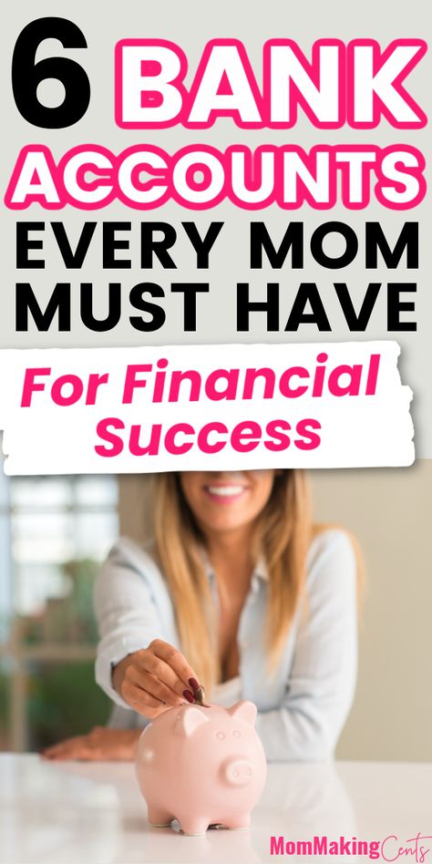 Organize your finance and save money the right way by having these 6 essential bank accounts. Having more than one bank account will help you keep track of your money and finances and set you up for financial success #bankaccounts #moneytips #savingmoney Single Mom Finances, Budgeting Hacks, Saving Bank Account, Money Smart, Total Money Makeover, Emergency Savings, Money Market Account, Health Savings Account, Mom Needs