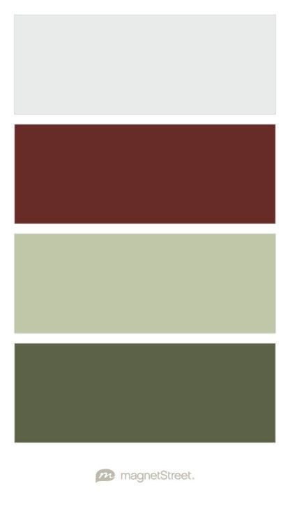 Winter White, Merlot, Sea Mist, and Ivy Green Wedding Color Palette - custom color palette created at MagnetStreet.com Green Wedding Color Palette, Burgundy Room, Napoli Pizza, Burgundy Colour Palette, Calendar Magnets, Custom Refrigerator, House Colour, Modern Tropical House, Bedroom Colour