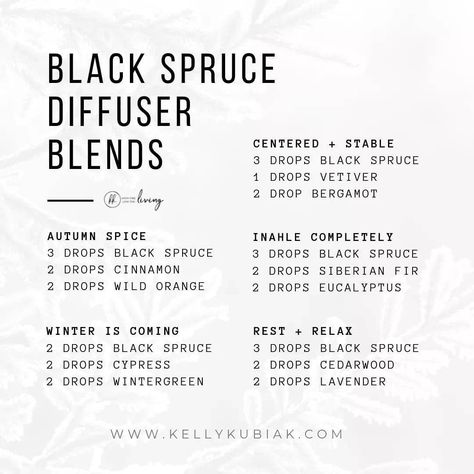 Black Spruce Diffuser Blends, Diffuser Blends Doterra, Daytime Routine, Essential Oil Blends Roller, Spruce Essential Oil, Terra Essential Oils, Feeling Calm, Black Spruce, Doterra Diffuser Blends