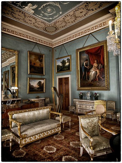 Attingham Park  - #art #installation #decoration #ArtfulLiving #interiors #museumviews #painting #sculpture #interieur #kunst #artcollection Attingham Park, Park Drawing, European Interiors, Regency House, Historical Interior, Georgian Interiors, Witch Series, English Manor Houses, English Interior