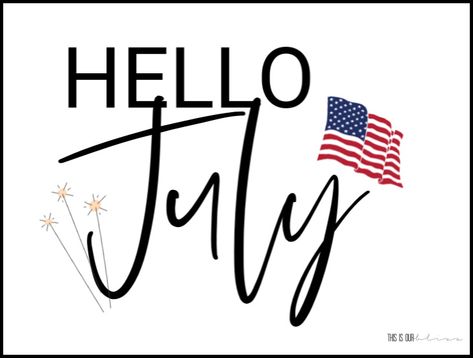 Christmas Gift Tags Free, Hosting Essentials, Free Christmas Gifts, Holiday Cards Handmade, Hello July, Free Printable Art, July 1st, Flag Art, Farmhouse Art