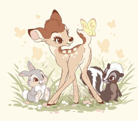 Bambi Tattoo, Summer Child, Bambi Art, Bambi Disney, Cat Anatomy, Disney Fanart, Sweet Summer, Disney Fan Art, Disney Inspired