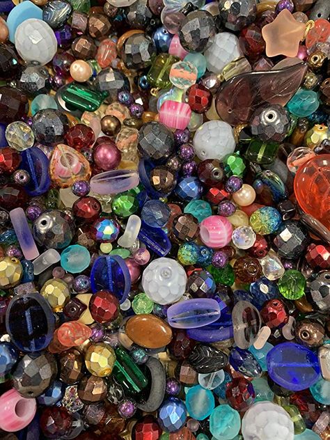 Amazon.com: Half-pound Glass Bead Mix, 4-18mm, Assorted Colors and Shapes, Bulk Lot: Arts, Crafts & Sewing Craft Outlet, Holiday Beading, Homemade Jewelry, Creating Jewelry, Diy Lamp, Unique Crafts, Beads For Jewelry Making, Creative Hobbies, Beads For Jewelry