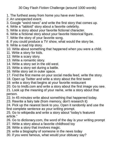 Fiction Prompts, 30 Day Writing Challenge, Personal Essay, Kindergarten Writing Prompts, Writing Prompts Romance, Writing Prompts Funny, Writing Prompts For Kids, Critical Essay, Picture Writing Prompts