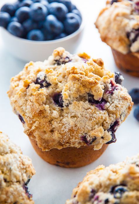 Moist and fluffy, my homemade JUMBO Blueberry Crumb Muffins are even better than the ones from the bakery! Jumbo Blueberry Muffins Crumble Topping, Jumbo Blueberry Muffins, Blueberry Crumb Muffins, Double Recipe, Bakery Style Blueberry Muffins, Fruit Dips, Homemade Blueberry Muffins, Crumb Recipe, Homemade Bakery