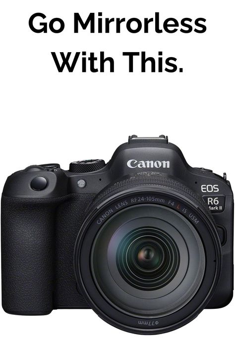 Canon EOS R6 Mark II Full Frame Mirrorless Camera & RF 24-105mm F4L IS USM | 24.2-megapixels, up to 40fps continuous shooting, 4K 60p, up to 8-stops IS and Dual Pixel CMOS Auto Focus II Photography Essentials, Canon Lens, Mirrorless Camera, Full Frame, Canon Eos, Eos, Canon, Frame, Photography