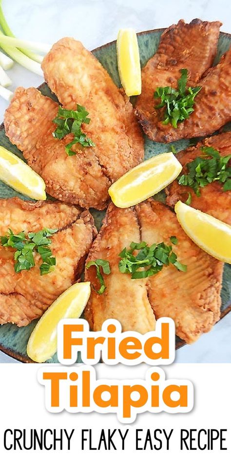 Fried Tilapia Recipes, Breaded Tilapia, Oven Baked Tilapia, Pan Fried Tilapia, Fish Tacos Tilapia, Fried Tilapia, Tilapia Recipe, Fried Fish Recipes, Tilapia Recipes