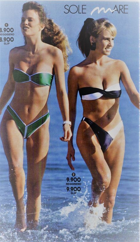 1980s Swimwear Bikinis, Vintage Swim Aesthetic, Magda Butrym Swimwear, 80s Body Goals, 80s Bikinis Vintage, 90s Bikinis Vintage, 2000s Bikinis, 90s Bathing Suit, 80s Swimwear