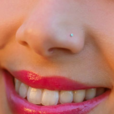 Super tiny sterling silver 1.5mm turquoise nose stud. This dainty stud is made… 1mm Nose Stud, Rose Gold Nose Stud, Small Nose Studs, Stud Nose Ring, Rose Gold Nose Ring, Tiny Nose Studs, Nose Piercing Stud, Small Nose, Piercing Septum