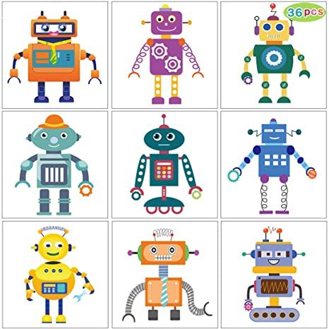 Christmas Rag Quilts, Robot Sticker, Robot Theme, Childrens Stickers, Kids Party Favors, Robot Party, Birthday Kids, Make Your Own Stickers, Face Stickers