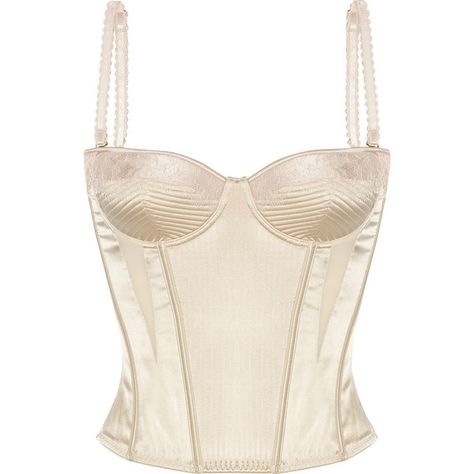 Stella McCartney Josephine Marrying satin corset (1,830 MXN) ❤ liked on Polyvore featuring intimates, shapewear, tops, lingerie, corsets, underwear and cream Stella Mccartney Lingerie, Shapewear Tops, Lingerie Vintage, Satin Corset, Dolce E Gabbana, Bridal Lingerie, Looks Chic, Bustiers, Sewing Patterns Free