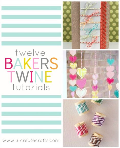 Grab that stash of bakers twine that’s been living in your craft room and create these beautiful projects…       1. paper punch hearts on bakers twine at the haystack needle   2. sewing with bakers twine at bee craftee     3. diy bakers twine tassel at factory direct craft   … General Crafts, Scrapbook Tips, Twine Crafts, Scrapbooking Techniques, Bakers Twine, Crafty Projects, Crafty Diy, Crafty Things, Craft Inspiration