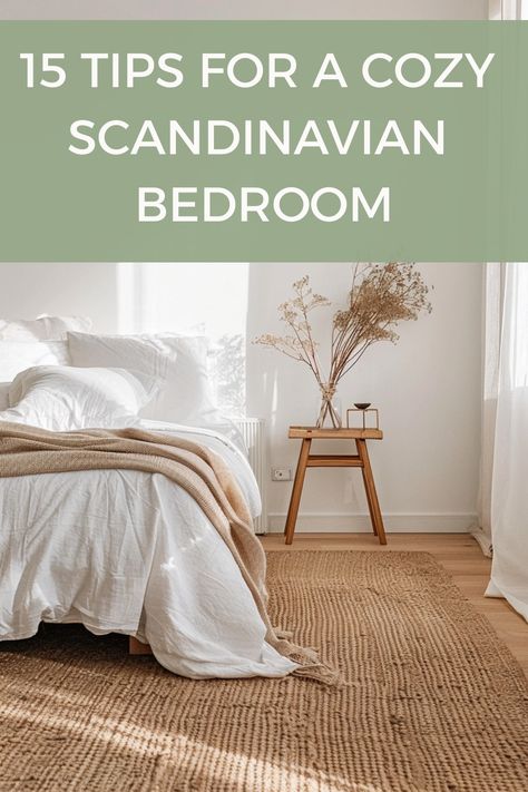 Get a cozy Scandinavian inspired bedroom with these tips and ideas.