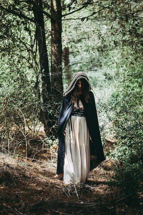 The Light Black Cloak for the Mysterious Sorceress by WearYourDarkRose on Etsy Dark Cloak, Reuse Fabric, Costume Capes, Black Cloak, Fantasy Clothes, Black Cape, Seamless Transition, Honey Colour, Light Black