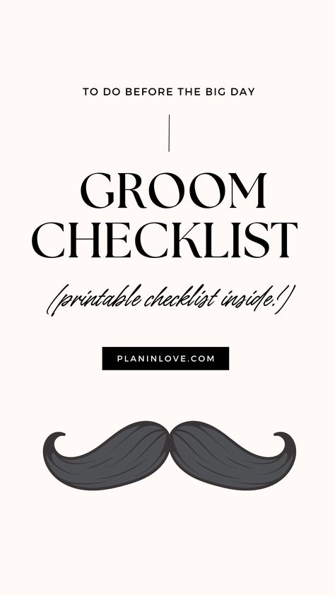 Grooms-to-be, are you ready for the big day? :wedding: Here's everything you need to do before you say "I do!" Check off these tasks and make sure you're fully prepared for the wedding day. :ok_hand: Grooms Wedding Checklist, Grooms To Do List For Wedding, Groom To Do List For Wedding, Groom Duties, Wedding Planning Templates, Wedding Checklist Detailed, Wedding Checklists, Wedding Day Checklist, Wedding Questions