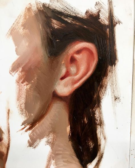 Ear Oil Painting, Ear Digital Art, Judith Painting, Ear Painting, Ears Art, Ears Drawing, Nick Alm, Ear Drawing, Ear Oil