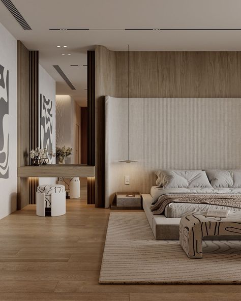 Japandi Master Bedroom Design :: Behance Luxury Bedroom Design Master Suite, Japandi Bedroom Interior Design, Luxurious Bedrooms Master, Tony Chi, Minimal Bedroom Design, Japandi Bedroom, Japandi Interior Design, Minimal Bedroom, Bedroom Interior Design Luxury