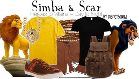 DisneyBound From Simba to Scar Disney Bounding Outfits, Bounding Outfits, Disney Bounding Ideas, Lion King Costume, Disneybound Ideas, Disney Bound Outfits Casual, Disney Wear, Disney Outfit Ideas, Party Outfit Men