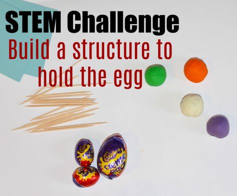 Easter Toothpick Structures – Science Experiments for Kids Toothpick Structures, Science Structures, Slime Science Fair Project, Easter Stem Challenge, Easter Stem, Easy Stem, Science Experiments For Kids, Experiments For Kids, Chocolate Egg