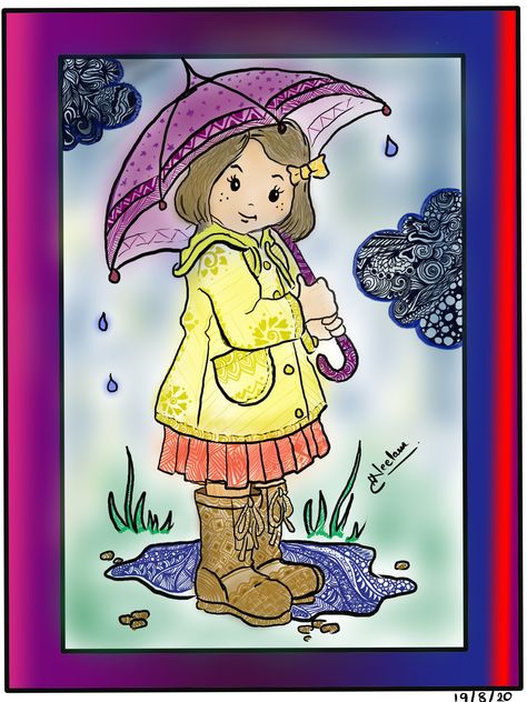 Rainy season.... Rainy Season Drawing Easy, Drawing Of Rainy Season, Rainy Season Drawing For Kids, Drawing Rainy Season, Rainy Season Photography, Rainy Season Painting, Rainy Season Clothes, Rainy Season Drawing, Rainy Day Drawing