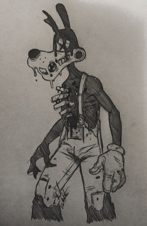 Ink Machine Bendy, Boris The Wolf, Minimalist Tattoo Ideas, Scary Drawings, Print Design Art, Ink Machine, Dark Art Drawings, Bendy And The Ink Machine, Fnaf Drawings