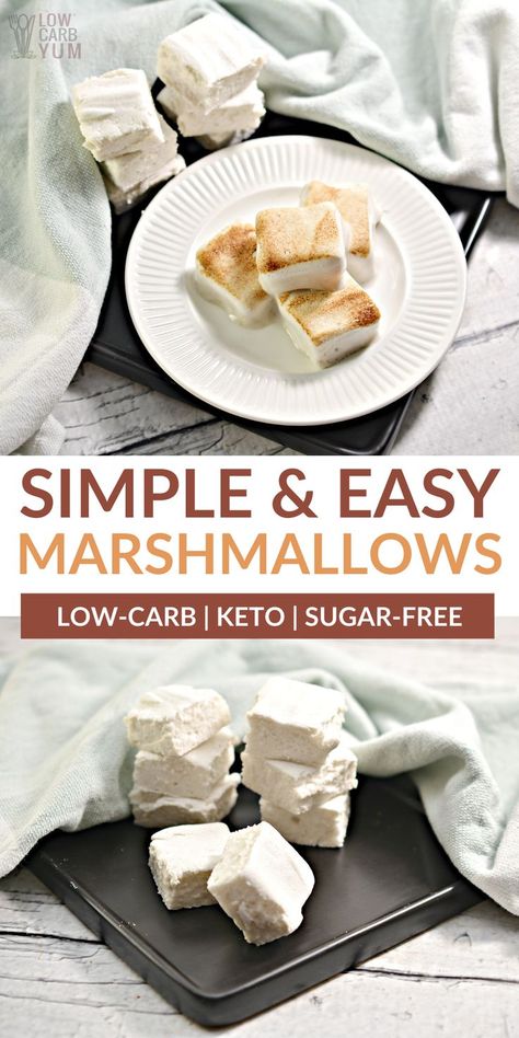 Keto Smores, Keto Campfire Desserts, Keto Marshmallow Recipe, Keto Gluten Free Recipes, Keto Marshmallows, 0 Carb Desserts, Keto Halloween Treats, Low Calorie Marshmallow, Keto Treats