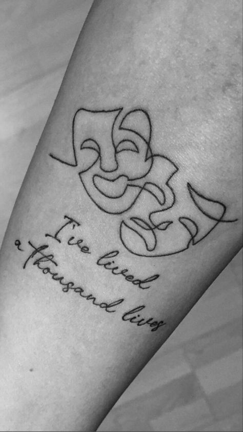 Theatre Tattoo, Tattoo Over Scar, Unique Wrist Tattoos, Wrist Tattoo Designs, Choose Her, Small Tats, Single Line Tattoo, Writing Tattoos, Why Her