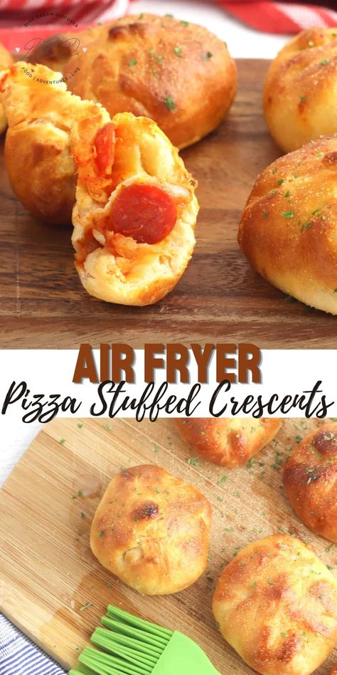 Air Fryer Crescent Roll Pizza Rolls Recipe - Dine Dream Discover Pizza Croissant Rolls Air Fryer, Crescent Roll Pizza Rolls Air Fryer, Air Fryer Pizza Crescent Rolls, Air Fryer Pizza Balls, Crescent Roll Pizza Rolls, Air Fryer Crescent Roll Recipes, Air Fryer Crescent Rolls, Pepperoni Balls, Air Fryer Pizza Rolls