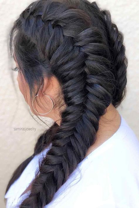 Fish Tail Side Braid, Dutch Fishtail Braid, Braids Step By Step, Medium Hair Braids, Fishtail Braid Hairstyles, Braiding Your Own Hair, French Braid Hairstyles, Fishtail Braid, Easy Braids