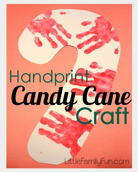 Handprint Candy Cane Craft Candy Cane Craft, Candy Cane Crafts, December Crafts, Christmas Crafts For Toddlers, Preschool Christmas Crafts, Santa Crafts, Handprint Crafts, Christmas Tree Crafts, Daycare Crafts