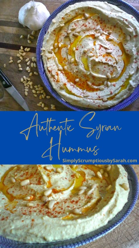 Isreali Dinner Recipes, Persian Hummus Recipes, Syrian Food Recipes, Indian Hummus Recipe, Middle Eastern Hummus Recipe, Greek Food Recipes Authentic, Syrian Recipes Arabic Food, Syrian Soup Recipe, Syrian Breakfast