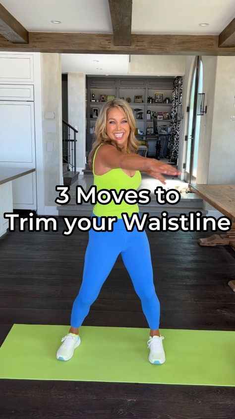 3 Minute Workout, Waist Trimming Exercises, Trim Waist Workout, Denise Austin Workout, Core Workout Routine, Quick Morning Workout, Belly Fat Loss Workout, Easy Ab Workout, Standing Workout