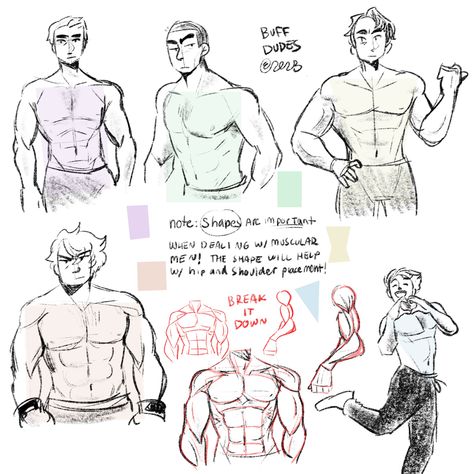 Muscular Chest Drawing, Muscled Man Drawing Reference, Muscled Man Drawing, Buff Guy Poses Drawing, Buff Man Anatomy Drawing, Muscular Drawing Reference Poses, Buff Chibi Reference, Strong Men Drawing Reference, Muscular Man Outfit