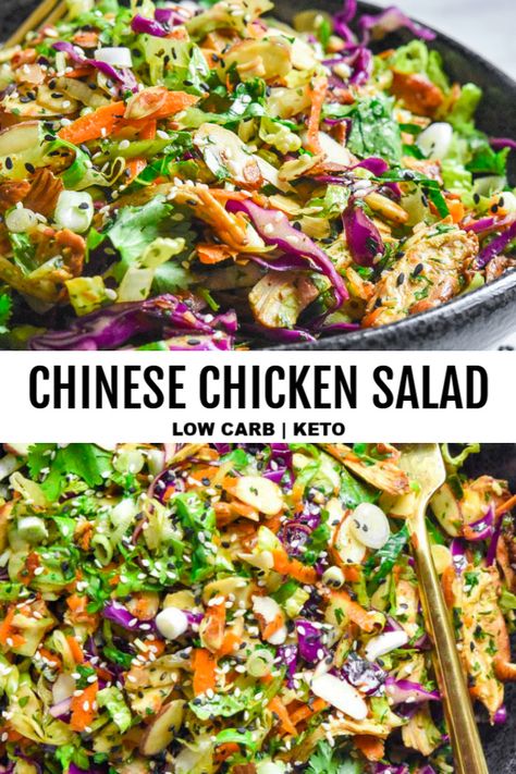 *NEW* I know, I know Low Carb Salads, Chinese Chicken Salad, Tortellini Pasta, Boiled Egg Diet Plan, Diner Recept, Low Carb Salad, Chinese Chicken, Healthy Low Carb Recipes, Low Carb Recipes Dessert