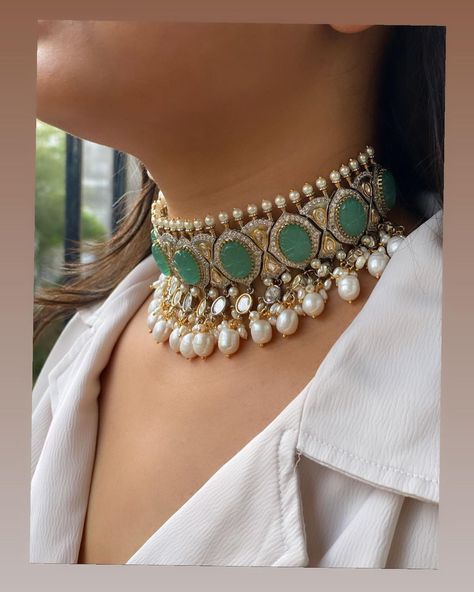 Kundan Choker Set, Sabyasachi Jewellery, Kundan Choker, Stones Necklace, Diamond Choker, Real Jewelry, Choker Set, Kundan Jewellery, Pearl Choker