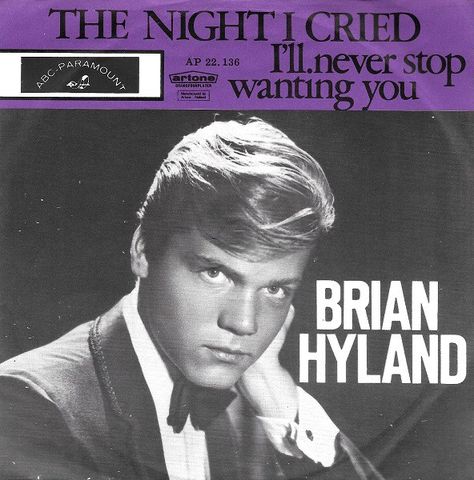 Brian Hyland-The Night I Cried 1962 Brian Hyland, I Cried, Teen Fashion, Einstein, Vinyl, Albert Einstein